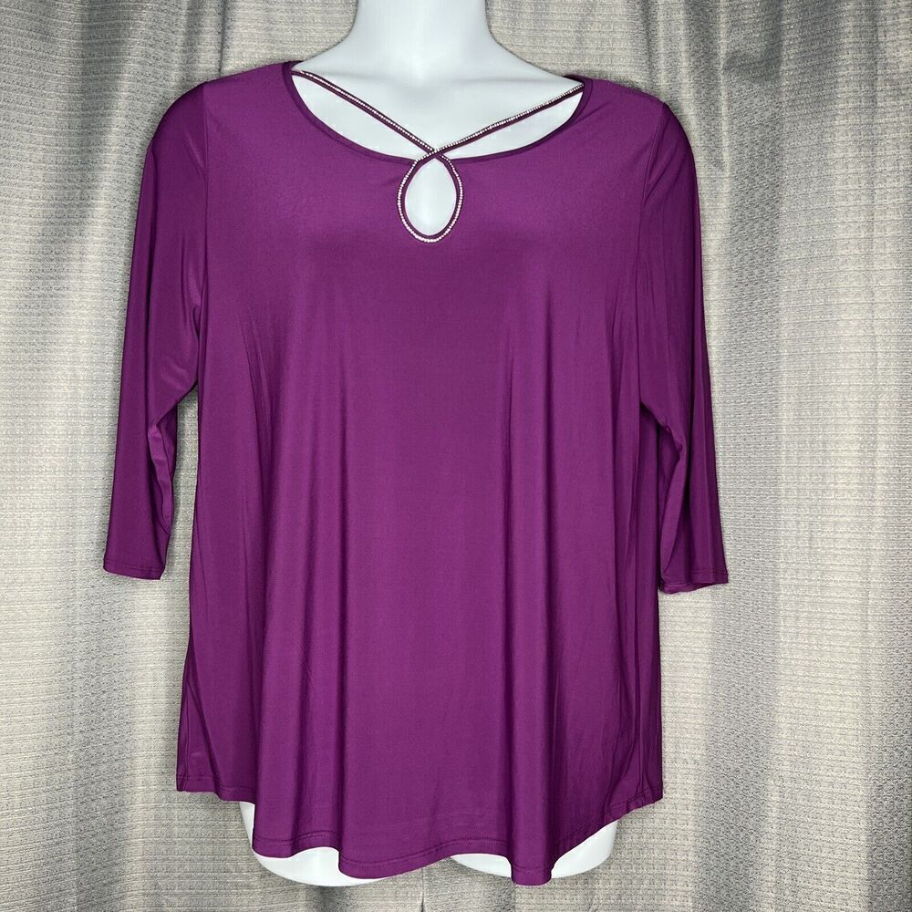Blossom By P Purple Blouse with bling 2XL